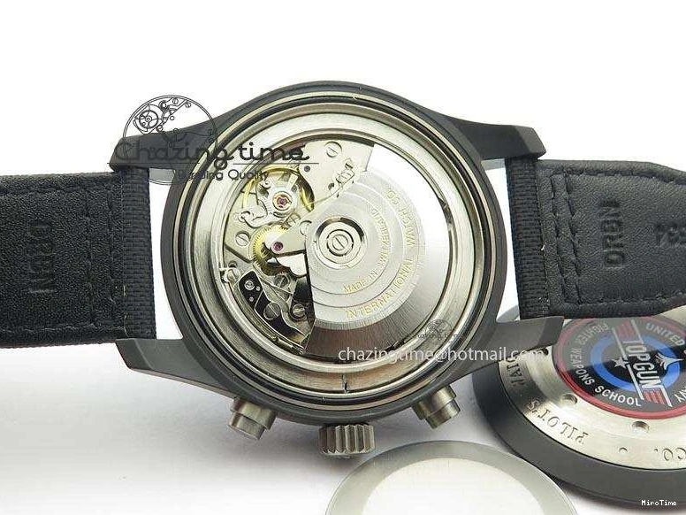 MIROTIME 0505 Pilot Chrono IW388003 Real Ceramic V6F 1:1 Best Edition On Black Nylon Strap A StreetReady 7284